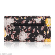 3 ZIPPER card holder with zipper and premium PU leather clutch hand purse for women
