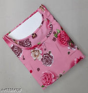 Polyster/Crepe fabric-Women Ethnic Wear Women Crepe Fabric Printed Straight Kurti, Size -S, M, L, XL, XXL, 2XL, XXXL, 3XL, 4XL, 5XL ( New Arrival New Design Fashionable Kurti )