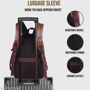 VENEER  Classy Vegan Leather Croco Fusion Business Office College Travel Unisex Backpack