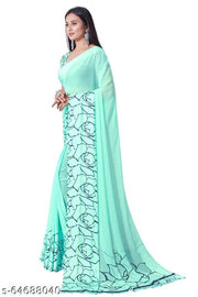 WOMEN'S SATIN PATTA SAREE