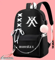 Trending backpack with cute monstax print