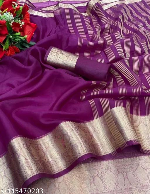 Women's And Girls Classic organza silk saree