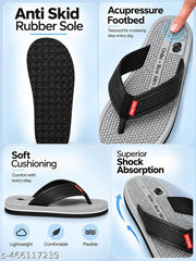 Ortho + Rest Doctor Orthopedic Slippers for Men | Anti-Skid Flip Flops with Acupressure Massage Footbed | Extra Soft and Comfortable Doctor-Recommended Chappal for Pain Relief