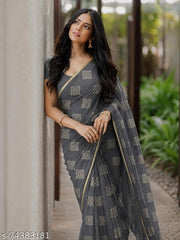 Anytime's nazmin chiffon saree without  blouse