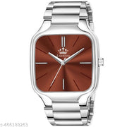 NEW DESIGNER SQUARE STIANLESS STEEL ADJUSTABLE CHAIN Analog Watch - For Men