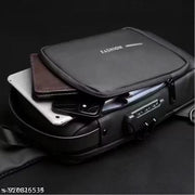 Bag Multi Compartment Travel Water-Resistant Bag Shoulder Chest Bag with USB Coded Lock Outdoor Sports Phone Waist Bag Sling Bag for Men Women
