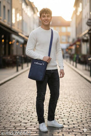 EVERSE Casual Unisex Bag / Shoulder Bag for Men / Travel Bag / Cross Body Bag / Office Business Bag / Messenger Bag / Stylish Sling Bag for Men & Women (Blue)