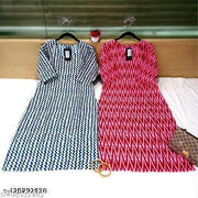Polyster/Crepe fabric-Nirja Creation Fancy Designer Low price Kurti