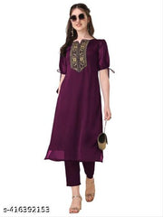 Embroidery Silk Kurti