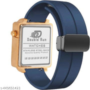 Dual Time Date Display Radium Dial  Magnetic Belt Analog Watch For Men_C31k