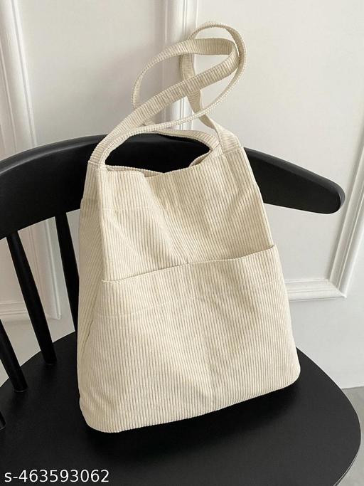 Corduroy Washable Trio Bag | Reusable Bag | Corduroy Smart Carry Bag For Women And Girls