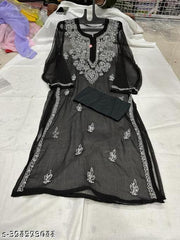 chikankari gala booti miror work with free inner