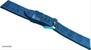 22 mm Genuine Leather Watch Strap  (Dark cherry)