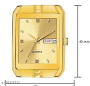 Set of 2 Men Wrist Watch - Golden and Black Watch