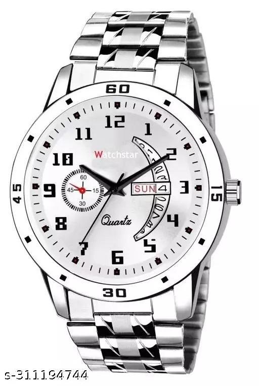 Men's steel chain Black Men style Boys Hand watch gents 2023 Luxury Design steel chain new Model