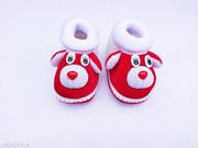 Tarun Child Care Baby Booties Baby Shoes for Any Occasions, Festive-0 to 10 Months Unisex-White Red