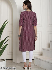 Polyster/Crepe fabric-Premium Kurti For Women
