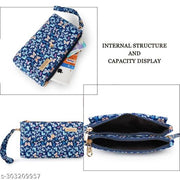 WILDAUK  Casual, Formal, Party Blue Butterfly Print Clutch