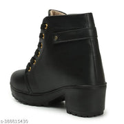Meesho New Trendy Stylish Girl's Comfortable ,Lightweight, Fashionble ,Now Look ,Outdoor ,Ankle Length ,High heel, Walking, Chunky Boot ,Shoe For Women /Girl's/Ladies Boots For Women/Girl's Boots For Women.