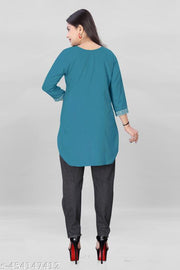 stylelist short kurti with embroidered work