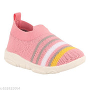 Rotation GLORY-4 Pink Knitted Slip-On Baby Shoes for Boys & Girls | Lightweight, Breathable, Soft Sole Toddler Sneakers