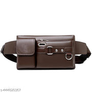 AASHITA SHOPPE Unisex Waist Bag | Travel Pouch, Passport Holder | Perfect for Hiking, Walking, Travelling | Lightweight Crossbody Chest Bag for Men and Women BROWN