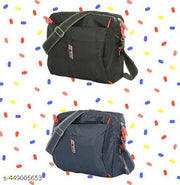 Trendy Unisex Sling bag Crossbody Polyester Messenger Bag | One Side Sling Bag For Men And Women | Side Bag | Polyster Bag | Side Bag For Daily Use(Pack of 2)