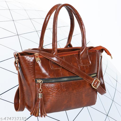 WOB (World Of Bag) -WOB worldofBags-Stylish Women Handbag | Ladies Shoulder Purse with 3 Compartments & Front Pocket | Designer Side Bag for Girls | Travel Purse | Size 22.86x10.16x17.7