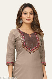 stylelist kurti with embroidered work