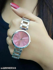 New Fancy Solid Dial Attractive Metal Chain Attractive Bracelet Analog Watch for Women