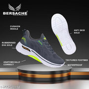 Bersache Lightweight Sports ? Shoes Sole Comfortable Outdoor, Running, Walking, Gym, Training, Trekking and Hiking Shoes for Men (Grey)