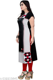 Women's and Girls Digital Print Crepe Aline Straight kurti new arrival