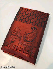 Copper Zari Banarasi Brocade silk saree