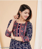 printed anarkali kurti women gwoen