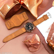Lorenz Two-in-one detachable bracelet strap day & date watch for Men | Watch for Boys (Tan) | MK-4030R