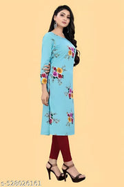 Women's and Girls Crepe Aline Straight kurti new arrival