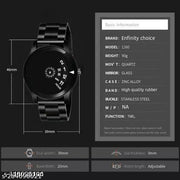 Stylish Men Black Rubber Belt  Watch 002
