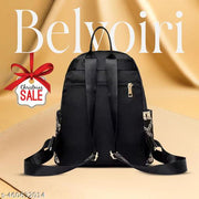 New Classic Nylon Solid Multi Pocket Edition Backpack for Women/Girls- College Travel Casual Use