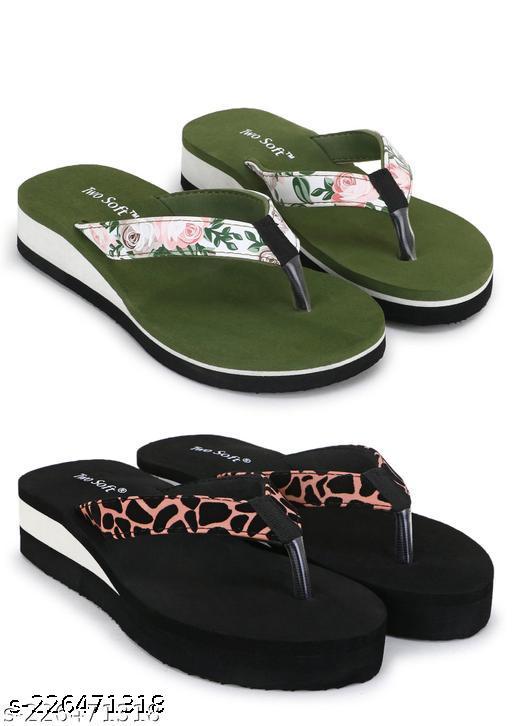 Two Soft Comfortable & Stylish Women's Daily Use Slipper/Flipflop for Women & Girls Combo of 2
