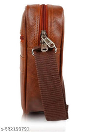Stylish Mini Sling Bag for Men & Women | PU Leather Crossbody Shoulder Bag (8 x 7 x 3 Inch)