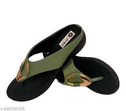 Adaab Green Lyara Women’s Flip-Flops & Slippers – Colorful, Trending Hawai Style, Daily Use, Ideal for Women and Girls
