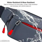 Waist Bag - Grey (Water-Resistant Premium Waist Bag)