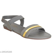 Hike Haven Women Grey Flats Sandal