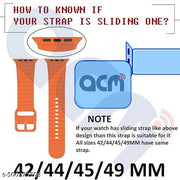 Gadget_Garden Watch Strap Slide 42mm 44mm 45mm 46mm 49mm Stainless Steel Metal compatible with Sliding smart watches  Smartwatch Belt Luxury Band Metallic Silver