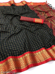 CHETTINAD CHECKED COTTON SILK SAREE