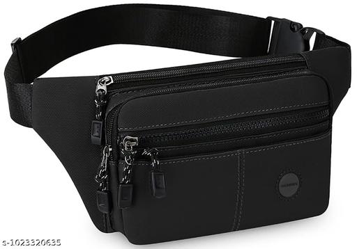 Men’s PU Leather Crossbody Sling Bag with Large Capacity, Adjustable Belt & Zipper Closure for Daily Use, Hiking & Outdoor Activities