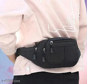 Men's Black Waist Bag || Men's Casual Waist Bag || Stylo Men's Waist Bags || Kamar Bags || Unisex Waist Bags