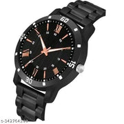 Av Copper Roman Black Pu Men Watch