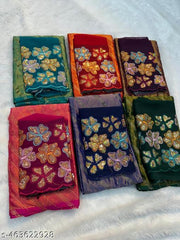 designer fancy brasso saree