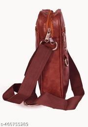 Sling Cross Body Travel Office Messenger One Side Shoulder Bag for Unisex for men and women Boy/Girls (Brown)